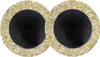 Glitzeraugen 2 Stück m. Gegenstück 18 mm gold Produktbild-Vorschau