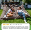 Green Bean Sitzsack "Square" XXL 140x180cm mit 380 Liter Produktbild-Vorschau 4