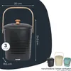 Geruchsdichter und nachhaltiger Biomülleimer von HMF für 3 Liter in Schwarz Podgląd zdjęcia produktu