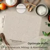 Tafelsets met glazen onderzetters, set van 4, beige, Productafbeelding-voorbeeld 2
