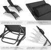 2 chaises longues en aluminium, à 5 niveaux - noir Voir les images du produit 5
