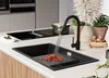 PRIMAGRAN Spülbecken Alles Schwarz 76x47cm, Granitspüle 1 Produktbild-Vorschau 7