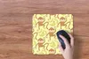 MuchoWow® Mauspad Mousepad Muster - Affe - Banane 30x30 cm Produktbild-Vorschau 4