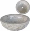 vidaXL Lavabo in marmo 40 cm crema Anteprima dell’immagine prodotto 6
