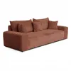 Cord Schlafsofa 3-Sitzer 265 x 105 cm Ziegelrot mit Produktbild-Vorschau 4