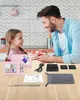 A father is giving a pink digital camera to his daughter as a gift. Produktbild-Vorschau