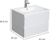 Meuble simple vasque 60cm SORRENTO + vasque Voir les images du produit 3