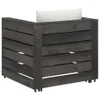 vidaXL 2-tlg. Garten-Lounge-Set mit Kissen Grau Produktbild-Vorschau 2