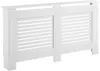 A white radiator cover with a slatted front. Náhľad obrázku produktu