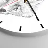 Wanduhr - Rund - Glasuhr - Wolf Kinder Skizze illustriert - Produktbild-Vorschau 5