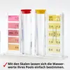 A pool water test kit with two vials and color-coded scales for pH and chlorine/bromine levels. Produktbild-Vorschau