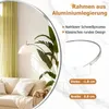 Koonmi 120 cm grote ronde zwarte spiegel, ronde wandspiegel Productafbeelding-voorbeeld 4