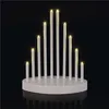 LED Kerzenhalter weiß, 24,5 cm, 3x AA, Innen, warmweiss, Timer Produktbild-Vorschau