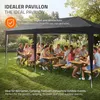 ECD Germany Pavillon 3x6 m Schwarz, Wasserdicht Stabil Produktbild-Vorschau 8