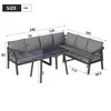 Gartenmöbel-Set für 6 Personen, Loungemöbel mit Esstisch & Produktbild-Vorschau 6