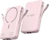 Two pink power banks are shown, one in front of the other, against a white background. Podgląd zdjęcia produktu