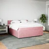 Boxspringbett mit Matratze Rosa 180x200 cm Samt Produktbild-Vorschau 4