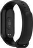 The back of a black smart band is shown against a white background. Produktbild-Vorschau