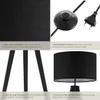 Lampadaire Lunaris, abat-jour en tissu, trépied - noir Voir les images du produit 4