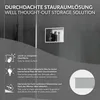A bathroom wall with a built-in niche for shower accessories, featuring product benefits. Náhled obrázku produktu
