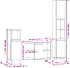 3-tlg. Badmöbel-Set moderne - mit Stauraum - Grau Sonoma Produktbild-Vorschau 13