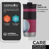 A marketing image for a thermal mug, showcasing its features and materials. Anteprima dell’immagine prodotto