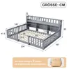 ProximaX Kinderbett 140x200 cm Grau Massivholz mit Produktbild-Vorschau 3