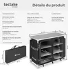Cuisine de camping en aluminium 97 x 47,5 x 78 cm - noir Voir les images du produit 6