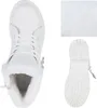 A white fur-lined boot and a close-up of the sole. Produktbild-Vorschau