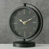 Zegar stołowy czarny BALIA, złote wskazówki, 20 cm Podgląd zdjęcia produktu 2