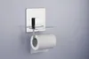 A toilet paper holder with a small shelf, mounted on a wall. Náhled obrázku produktu