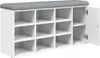 vidaXL Schuhbank Weiß 102x32x50 cm Holzwerkstoff Produktbild-Vorschau 9