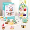 Atoylink Holz Tee Set Kinder Teeservice mit Dessert Kuchen Produktbild-Vorschau 9