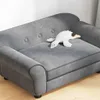 vidaXL Canapé pour chien Gris 72x45x30 cm Peluche Voir les images du produit 3