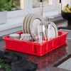 WELLGRO Abtropfgestell aus Kunststoff mit Reinigungsbürste Produktbild-Vorschau 3
