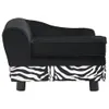 vidaXL Hundesofa Schwarz 57x34x36 cm Plüsch Produktbild-Vorschau 5