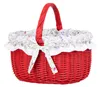 Roter Einkaufskorb / Geschenkkorb aus Weide 42x34 H23/36 Produktbild-Vorschau 6