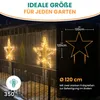 Gartenstern 120 cm mit Erdspieß 350 LED warmweiß & Timer Produktbild-Vorschau 4