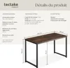 Table de bureau Flint - Bois foncé industriel, rustique, Voir les images du produit 6