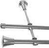 Gardinenstange mit Wandhalterung I Metall Edelstahl Look Ø Produktbild-Vorschau 1