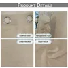 A collage of four images showcasing details of an outdoor curtain, including grommets, fabric texture, and a floral pattern. Produktbild-Vorschau