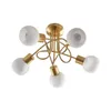 Lindby Deckenlampe Elaina, Ø50cm, 5-flg., messing, Glas, Produktbild-Vorschau 1