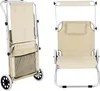 A product image showing a beach chair/trolley in two different views, one folded and one unfolded, against a white background. Náhled obrázku produktu