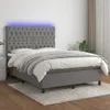 vidaXL Boxspringbett mit Matratze & LED Dunkelgrau 140x200 Produktbild-Vorschau 13