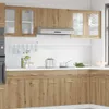 vidaXL Armoire suspendue en verre Lyon Chêne Artisan Voir les images du produit 3