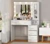 Coiffeuse table de nuit avec prises électriques, 101x40x143 Voir les images du produit 7