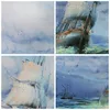 Wanduhr - Rund - Glasuhr - Meer Segelschiff - 30x30cm - Produktbild-Vorschau 8