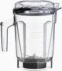 A close-up studio shot of a clear blender jar with measurement markings and blades. Anteprima dell’immagine prodotto