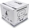 A cardboard box for a LaJa26 Bypass-Set STARTER, showing diagrams and text related to pool equipment installation. Produktbild-Vorschau