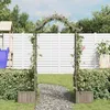 vidaXL Záhradná pergola s kvetinovým boxom Sivá Masívne Náhľad obrázku produktu 2